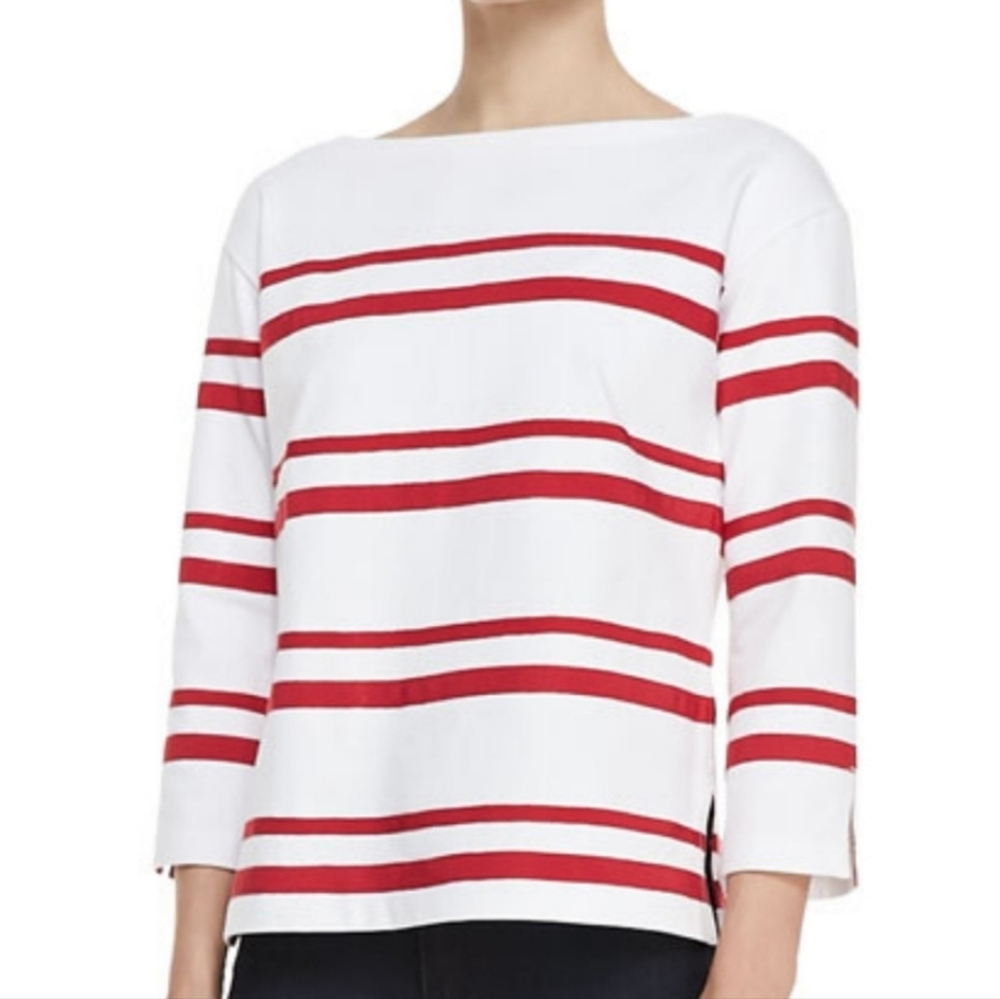 TORY BURCH "Kendall" Carnival Striped Top Sz M